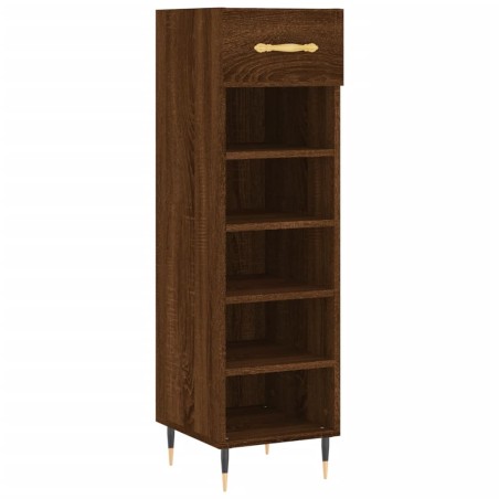 vidaXL Scarpiera Rovere Marrone 30x35x105 cm in Legno Multistrato