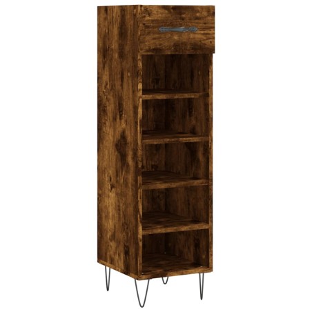 vidaXL Scarpiera Rovere Fumo 30x35x105 cm in Legno Multistrato
