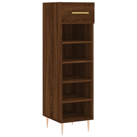 vidaXL Scarpiera Rovere Marrone 30x35x105 cm in Legno Multistrato