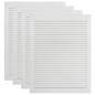 vidaXL Ante a Lamelle 4 pz Legno Massello di Pino Bianche 61,5x39,4 cm vidaXL Ante a Lamelle 4 pz Legno Massello di Pino Bianche 61,5x39,4 cm
