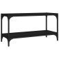Mobile Porta TV Nero 80x33x41 cm in Legno Multistrato e Acciaio Mobile Porta TV Nero 80x33x41 cm in Legno Multistrato e Acciaio