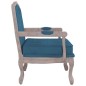 vidaXL Poltrona Blu 64x64x90 cm in Velluto vidaXL Poltrona Blu 64x64x90 cm in Velluto