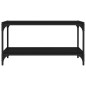 Mobile Porta TV Nero 80x33x41 cm in Legno Multistrato e Acciaio Mobile Porta TV Nero 80x33x41 cm in Legno Multistrato e Acciaio