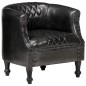 vidaXL Poltrona a Pozzetto Nera 62x58x65 cm in Vera Pelle vidaXL Poltrona a Pozzetto Nera 62x58x65 cm in Vera Pelle