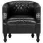 vidaXL Poltrona a Pozzetto Nera 62x58x65 cm in Vera Pelle vidaXL Poltrona a Pozzetto Nera 62x58x65 cm in Vera Pelle