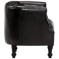 vidaXL Poltrona a Pozzetto Nera 62x58x65 cm in Vera Pelle vidaXL Poltrona a Pozzetto Nera 62x58x65 cm in Vera Pelle