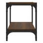 Mobile TV Rovere Marrone 40x33x41cm Legno Multistrato e Acciaio Mobile TV Rovere Marrone 40x33x41cm Legno Multistrato e Acciaio