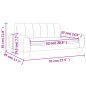 vidaXL Divano per Bambini Tortora 70x45x30 cm in Tessuto