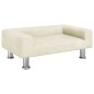 vidaXL Divano per Bambini Crema 70x45x26,5 cm in Velluto
