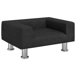 vidaXL Divano per Bambini Nero 50x40x26,5 cm in Velluto