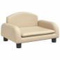 vidaXL Divano per Bambini Crema 50x40x30 cm in Tessuto