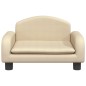vidaXL Divano per Bambini Crema 50x40x30 cm in Tessuto