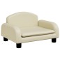 vidaXL Divano per Bambini Crema 50x40x30 cm in Similpelle