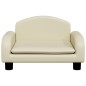 vidaXL Divano per Bambini Crema 50x40x30 cm in Similpelle