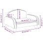 vidaXL Divano per Bambini Crema 50x40x30 cm in Similpelle