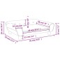 vidaXL Divano per Bambini Crema 70x45x26 cm in Velluto