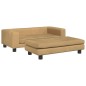 vidaXL Divano Bambini con Poggiapiedi Marrone 100x50x30 cm in Velluto