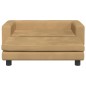 vidaXL Divano Bambini con Poggiapiedi Marrone 100x50x30 cm in Velluto
