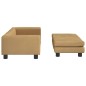 vidaXL Divano Bambini con Poggiapiedi Marrone 100x50x30 cm in Velluto