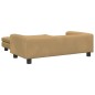 vidaXL Divano Bambini con Poggiapiedi Marrone 100x50x30 cm in Velluto