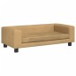 vidaXL Divano Bambini con Poggiapiedi Marrone 100x50x30 cm in Velluto