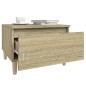 Tavolino Rovere Sonoma 50x46x35 cm in Legno Multistrato