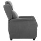 vidaXL Poltrona Reclinabile in Tessuto Grigio Chiaro