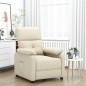 vidaXL Poltrona Reclinabile in Tessuto Crema