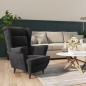 vidaXL Poltrona Grigio Scuro Velluto vidaXL Poltrona Grigio Scuro Velluto