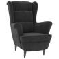 vidaXL Poltrona Grigio Scuro Velluto vidaXL Poltrona Grigio Scuro Velluto
