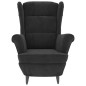 vidaXL Poltrona Grigio Scuro Velluto vidaXL Poltrona Grigio Scuro Velluto