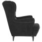 vidaXL Poltrona Grigio Scuro Velluto vidaXL Poltrona Grigio Scuro Velluto