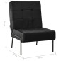 vidaXL Poltrona Relax 65x79x87 cm Nera in Velluto
