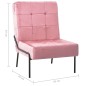 vidaXL Poltrona Relax 65x79x87 cm Rosa in Velluto vidaXL Poltrona Relax 65x79x87 cm Rosa in Velluto