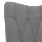 vidaXL Poltrona Relax con Poggiapiedi Grigio Scuro in Tessuto