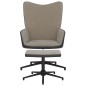 vidaXL Poltrona Relax con Poggiapiedi Grigio Chiaro in Velluto e PVC vidaXL Poltrona Relax con Poggiapiedi Grigio Chiaro in Velluto e PVC