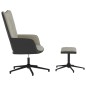 vidaXL Poltrona Relax con Poggiapiedi Grigio Chiaro in Velluto e PVC vidaXL Poltrona Relax con Poggiapiedi Grigio Chiaro in Velluto e PVC
