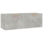 Mobile Pensile Grigio Cemento 100x36,5x35 cm Legno Multistrato Mobile Pensile Grigio Cemento 100x36,5x35 cm Legno Multistrato