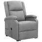 vidaXL Poltrona Alzapersona Grigio Chiaro Tessuto