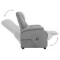 vidaXL Poltrona Alzapersona Grigio Chiaro Tessuto