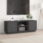 Mobile Porta TV Grigio 110x35x40,5 cm in Legno Massello di Pino Mobile Porta TV Grigio 110x35x40,5 cm in Legno Massello di Pino