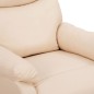 vidaXL Poltrona Alzapersona Crema in Tessuto