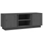 Mobile Porta TV Grigio 110x35x40,5 cm in Legno Massello di Pino Mobile Porta TV Grigio 110x35x40,5 cm in Legno Massello di Pino