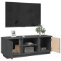 Mobile Porta TV Grigio 110x35x40,5 cm in Legno Massello di Pino Mobile Porta TV Grigio 110x35x40,5 cm in Legno Massello di Pino