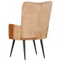 vidaXL Poltrona Wingback Marrone e Bianca in Vera Pelle vidaXL Poltrona Wingback Marrone e Bianca in Vera Pelle