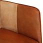 vidaXL Poltrona Wingback Marrone e Bianca in Vera Pelle vidaXL Poltrona Wingback Marrone e Bianca in Vera Pelle