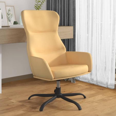 vidaXL Poltrona Relax Crema in Similpelle Scamosciata