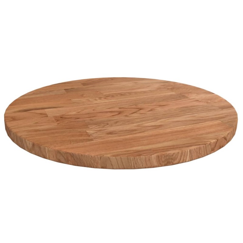 Piano Tavolo Rotondo Marrone Chiaro Ø30x1,5 cm Rovere Trattato Piano Tavolo Rotondo Marrone Chiaro Ø30x1,5 cm Rovere Trattato