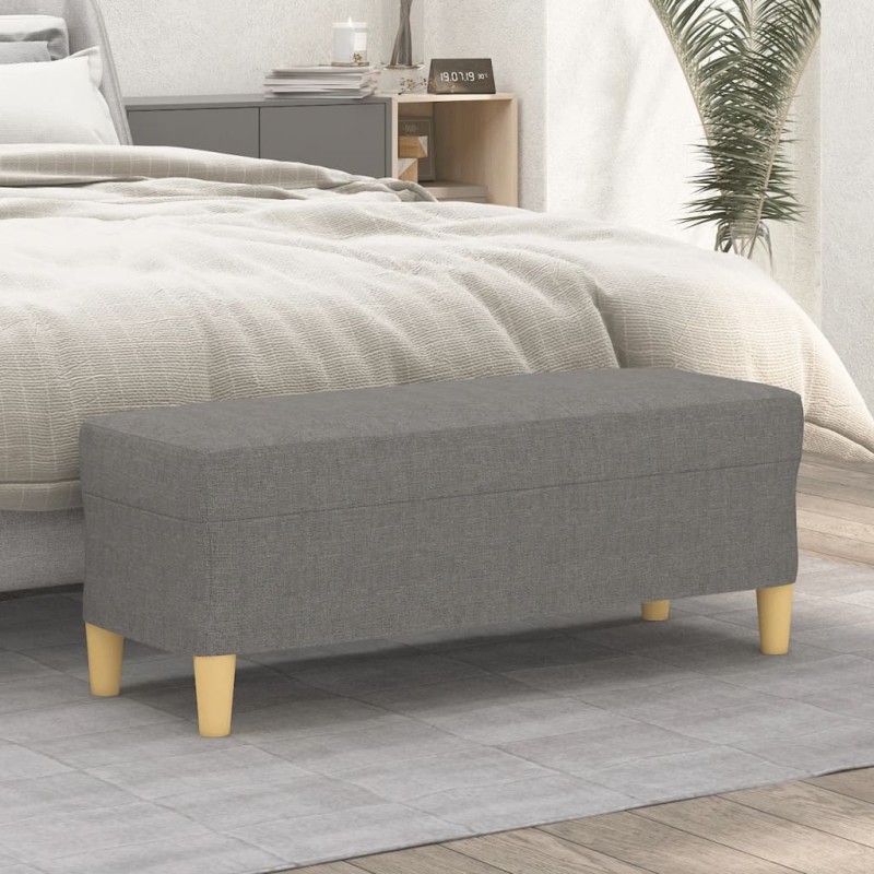 vidaXL Panca Grigio Scuro 100x35x41 cm in Tessuto vidaXL Panca Grigio Scuro 100x35x41 cm in Tessuto