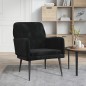vidaXL Poltrona Nera 62x79x79 cm Velluto vidaXL Poltrona Nera 62x79x79 cm Velluto